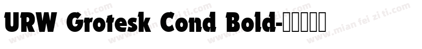 URW Grotesk Cond Bold字体转换